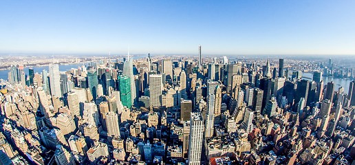 Image showing new york city manhattan skyline aerial