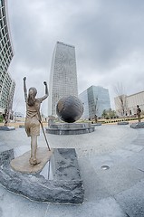 Image showing tulsa city skyline around downtown streets