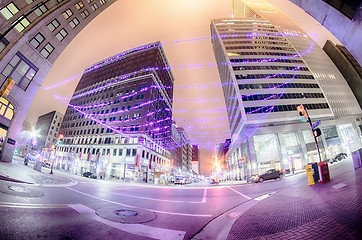 Image showing tulsa city skyline around downtown streets