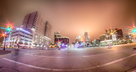 Image showing tulsa city skyline around downtown streets