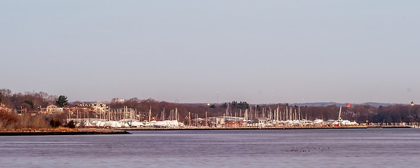 Image showing Greenwich Bay Harbor Seaport in east greenwich  Rhode Island