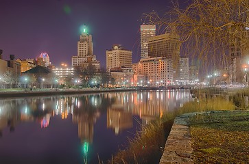 Image showing providence Rhode Island from the far side of the waterfront