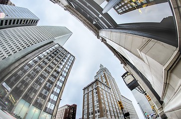 Image showing tulsa city skyline around downtown streets