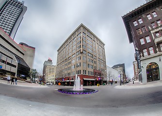 Image showing tulsa city skyline around downtown streets