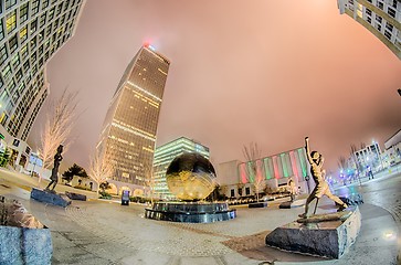 Image showing tulsa city skyline around downtown streets