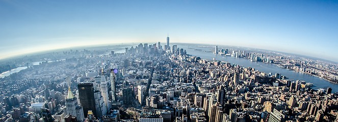 Image showing new york city manhattan skyline aerial