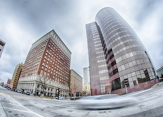 Image showing tulsa city skyline around downtown streets