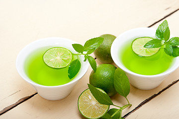 Image showing mint infusion tea tisane with lime