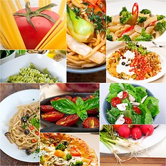 Image showing healthy Vegetarian vegan food collage