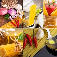 Image showing healthy Vegetarian vegan food collage