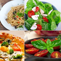 Image showing healthy Vegetarian vegan food collage