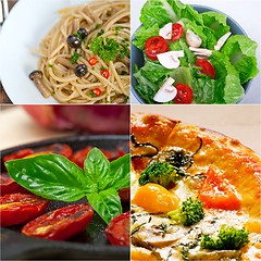 Image showing healthy Vegetarian vegan food collage