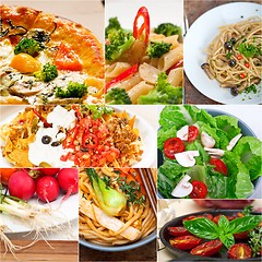 Image showing healthy Vegetarian vegan food collage