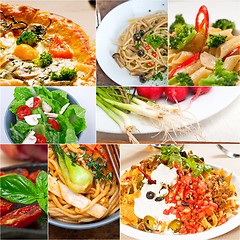 Image showing healthy Vegetarian vegan food collage