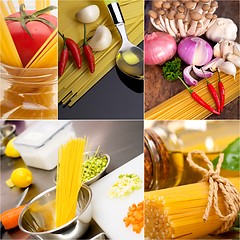 Image showing healthy Vegetarian vegan food collage