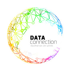 Image showing Abstract network connection background