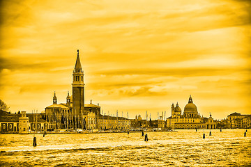 Image showing View of San Giorgio Maggiore in yellow