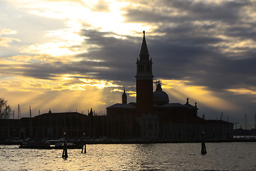 Image showing San Giorgio Maggiore at sunset