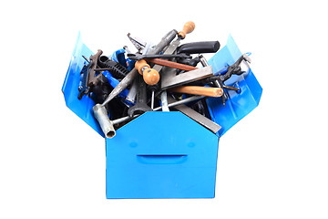 Image showing mechanic tools from repairman in blue box
