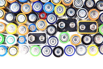 Image showing old batteries background