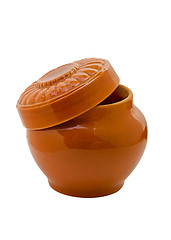 Image showing Ceramic pot for cooking roasts.