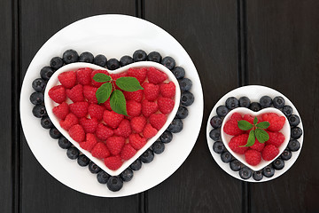 Image showing Blueberry and Raspberry Super Food