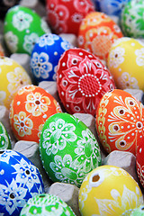 Image showing color easter eggs background