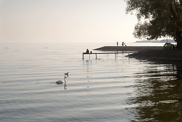 Image showing Calm evening athe laggon