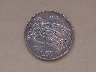 Image showing Italian 500 Lire coin