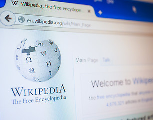 Image showing Wikipedia home page