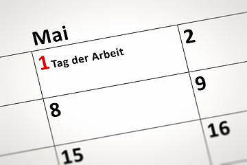 Image showing calendar detail