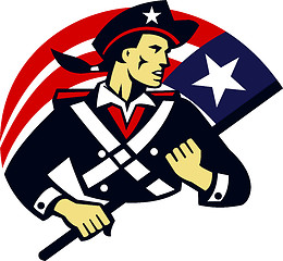 Image showing American Patriot Minuteman Flag Retro