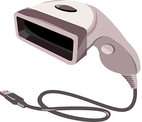 Image showing Barcode Scanner Reader USB Cable Retro