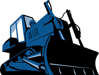 Image showing Bulldozer Front Retro