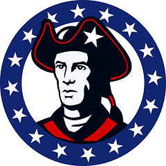 Image showing American Patriot Minuteman Stars Retro