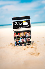 Image showing Smart phone with a transparent display.