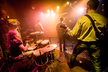 Image showing Band performs on stage