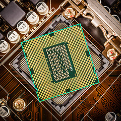 Image showing Modern processor and motherboard