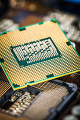 Image showing Modern processor and motherboard