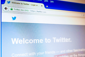 Image showing Twitter home page