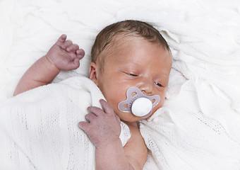 Image showing infant with pacifier