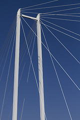 Image showing upper part of a suspension bridge