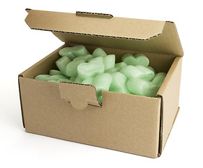 Image showing packaging box with green foam