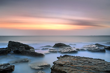 Image showing Coogee Beach Sydney sunrise seascape