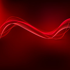 Image showing Red wavy background