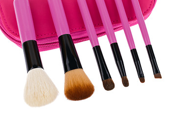 Image showing Professional make-up brush cosmetic isolated on white background 