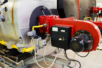 Image showing Industrial gas boiler