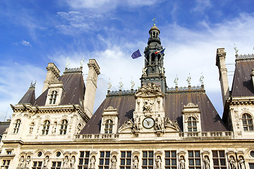 Image showing Hotel de Ville de Paris (City Hall) in summer
