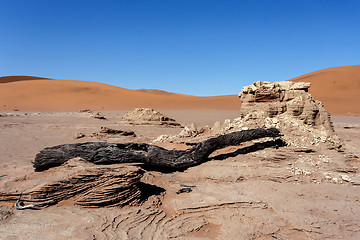 Image showing Sossusvlei beautiful landscape of death valley, namibia