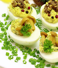 Image showing Stuffed eggs 